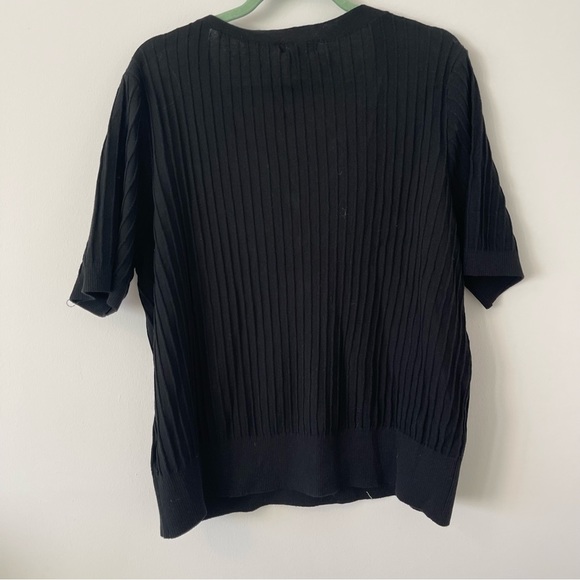 NWT Short Sleeve Black Sweater - Picture 6 of 6
